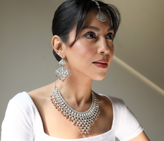 Yasmeen Silver Earrings With Pink Tourmaline