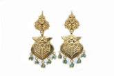 Yasmeen Single Layer Earrings with Turquoise (Gold plated)