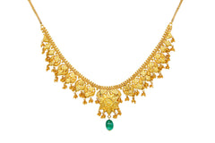 Yasmeen Single Layer With Hanging Agate Gold Plated