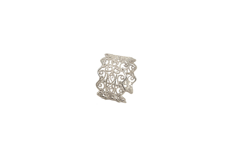 Filigree Wave Band (Semi-Adjustable)
