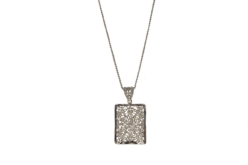Plated Filigree Pendant