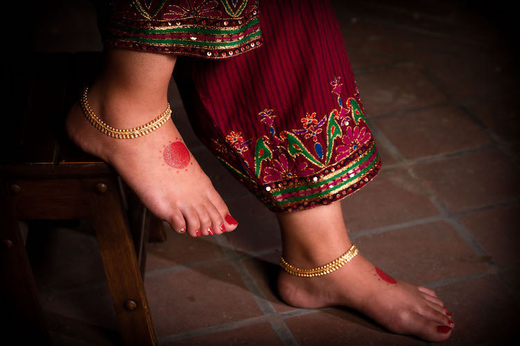 Yasmeen Flower Anklet Gold Plated