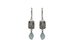 Beaten Bead With Aquamarine