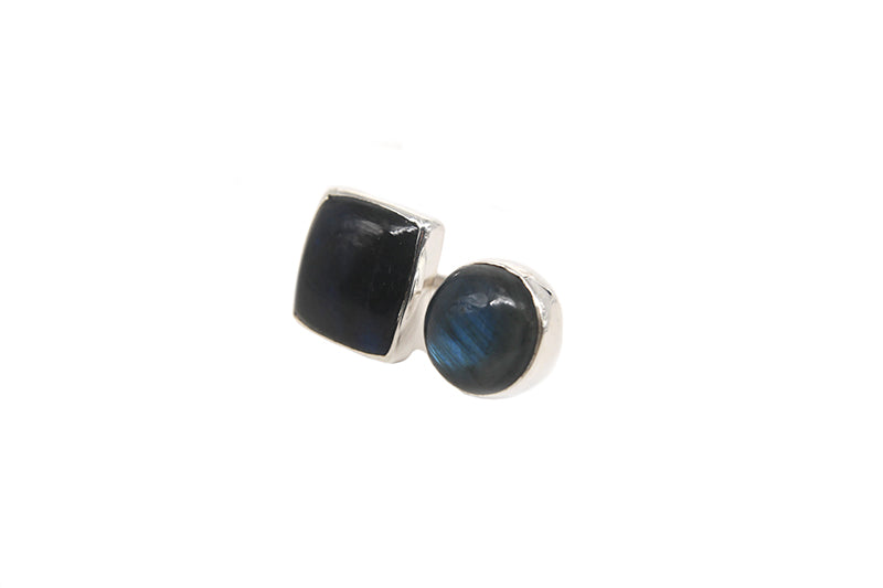 Double Labradorite Ring (Semi-Adjustable)