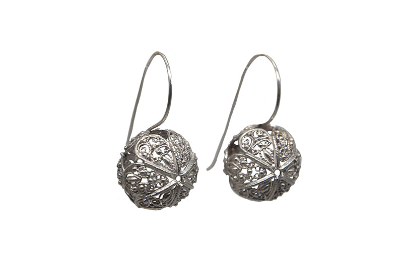 Filigree Ball Drop Earrings
