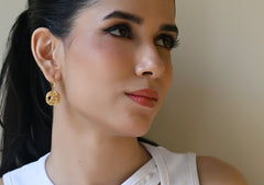 Filigree Ball Drop Earrings (GoldPlated)