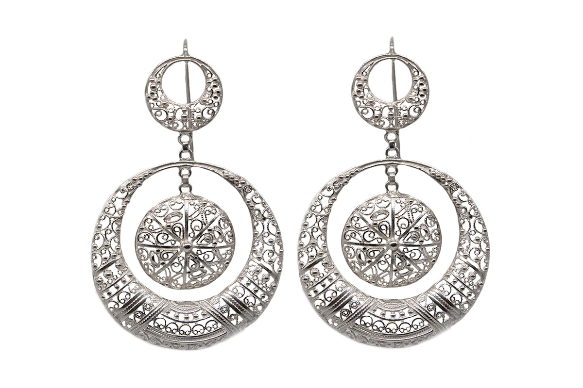 Filigree Crescent Earrings