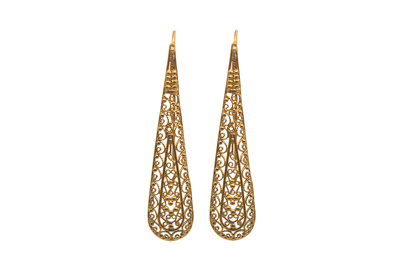 Filigree Long Earrings (GoldPlated)