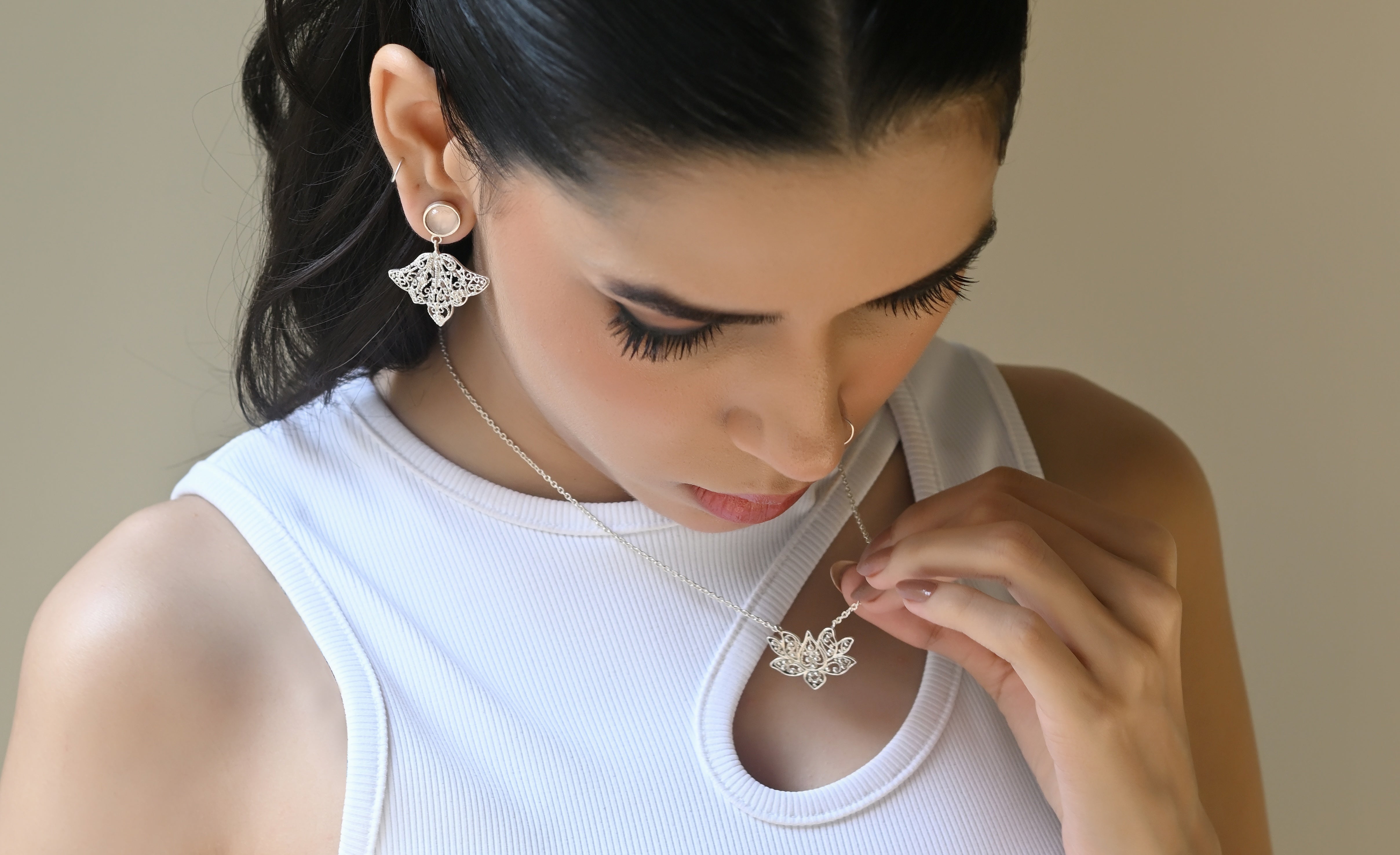 Filigree Lotus Pendant