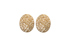 Filigree Oval Posts (Goldplated) 2