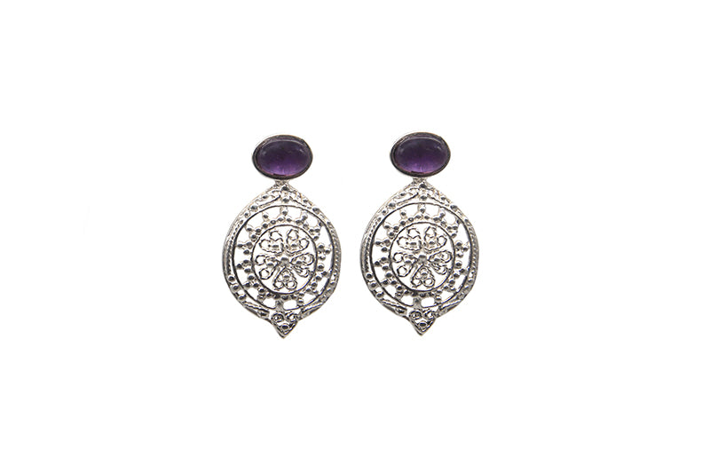 Filigree Posts With Amethyst