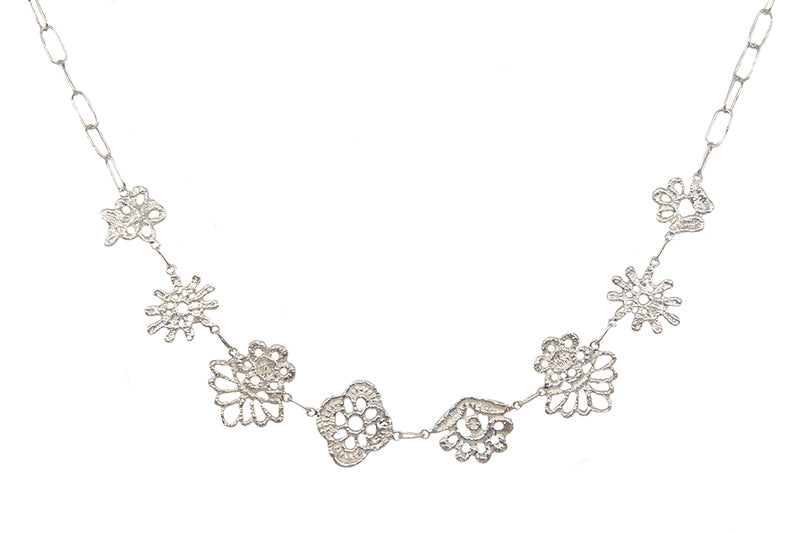 Floral Lace Charms Necklace