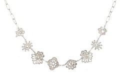 Floral Lace Charms Necklace