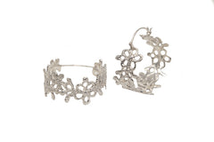 Floral Vine Lace Hoops
