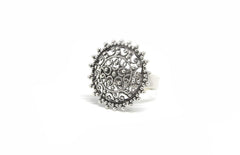 Flower Filigree Dial Ring (Adjustable)