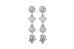 Four Tier Lace Charms Earrings