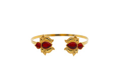 Gold Lotus Cuff Plated