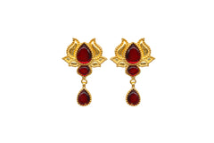 Gold Lotus Earrings plated