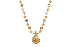 Nauratan Kundan Necklace Gold Plated