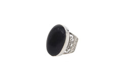 Oval Amethyst With Filigree Band (Semi-Adjustable)