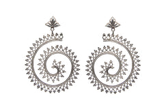 Petal Filigree Spiral Earrings