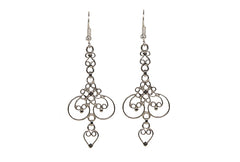 Plated Heart Chain Earrings