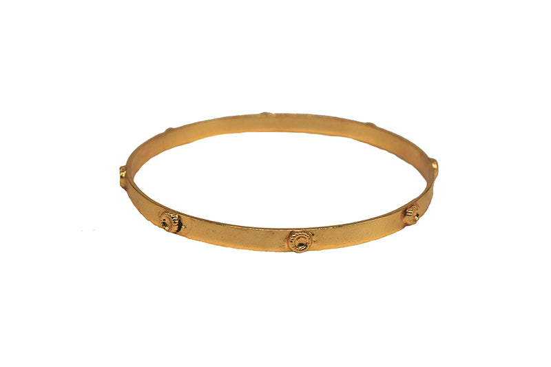 Plated Round Discs Bangle
