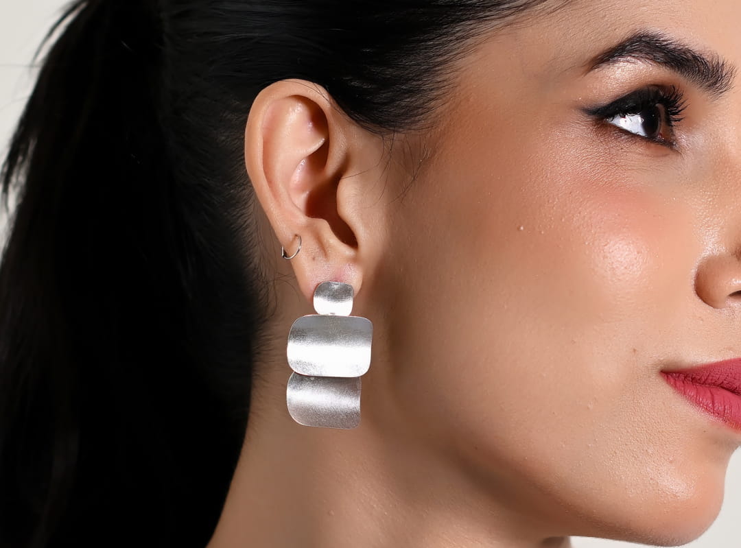 Rectangle Tier Earrings