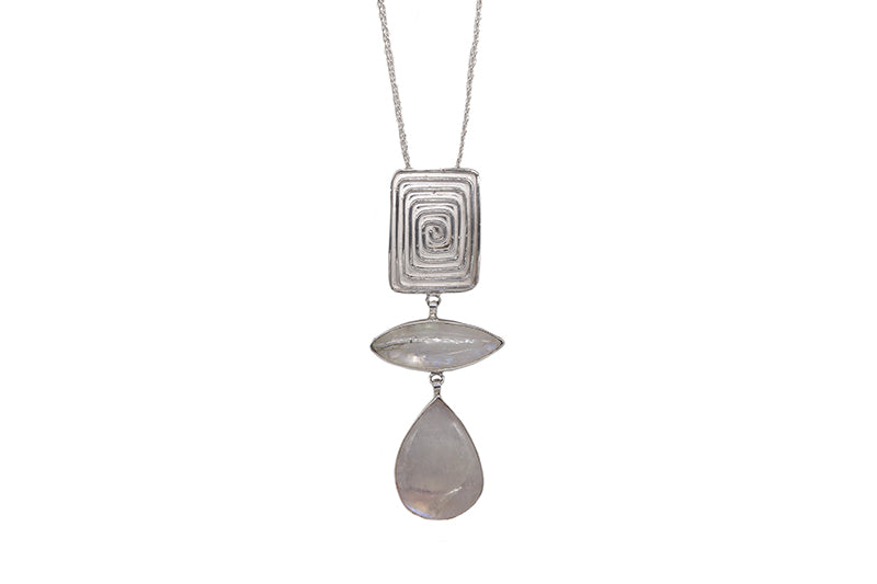 Rectangular Spiral With Double Moonstone