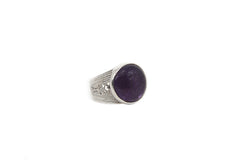 Round Amethyst With Filigree Band (Semi-Adjustable)