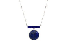 Round Lapislazuli With Loop Chain