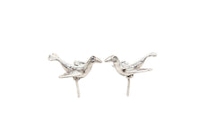 Silver Bird Studs