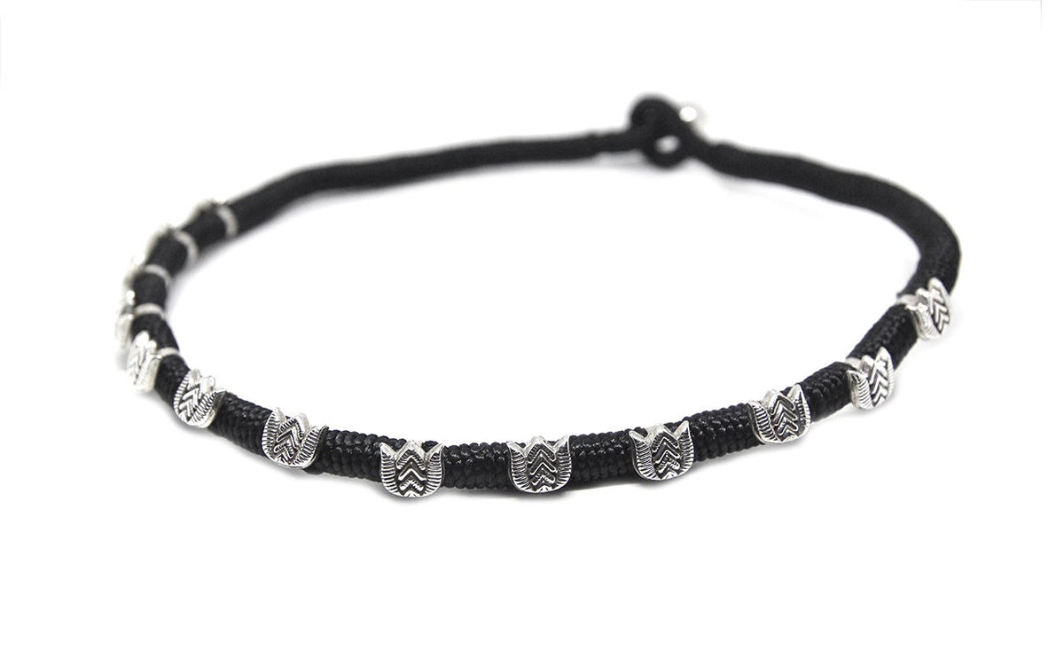 Silver Lotus in Black String