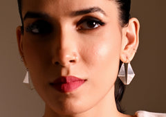 Silver Origami Earrings