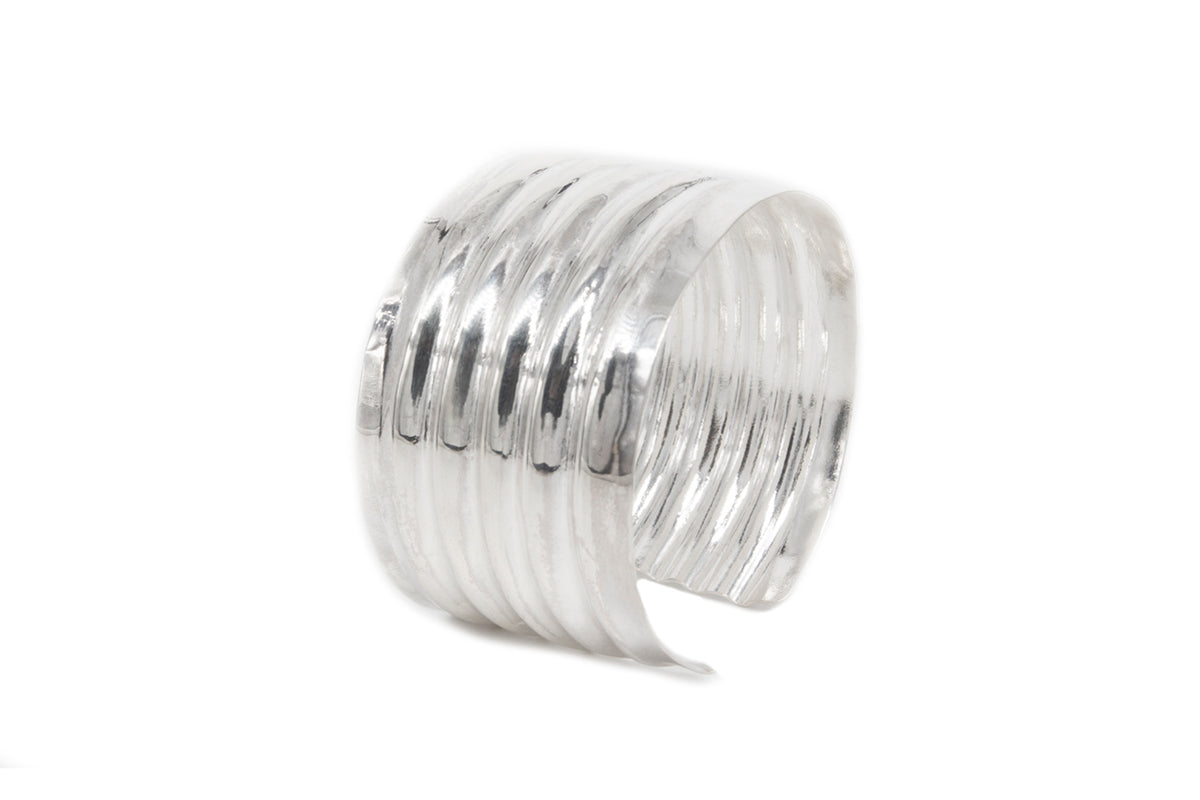 Silver Wide Cuff (Semi Adjustable)