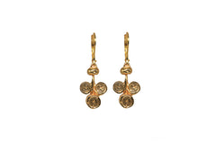 Small Gold Spiral Earrings plated