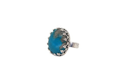 Turquoise In Filigree Border (Adjustable)