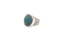 Turquoise With Filigree Band (Semi-Adjustable)