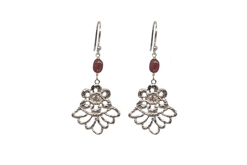 Wild Flower With Tourmaline Bead