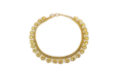 Yasmeen Flower Anklet Gold Plated