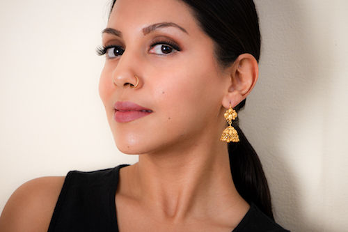 Yasmeen Jhumka with Gold Balls