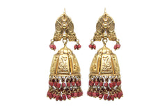 Yasmeen Jhumkas with Hanging Coral