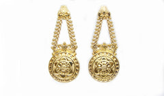 Yasmeen Round Earrings with Chains