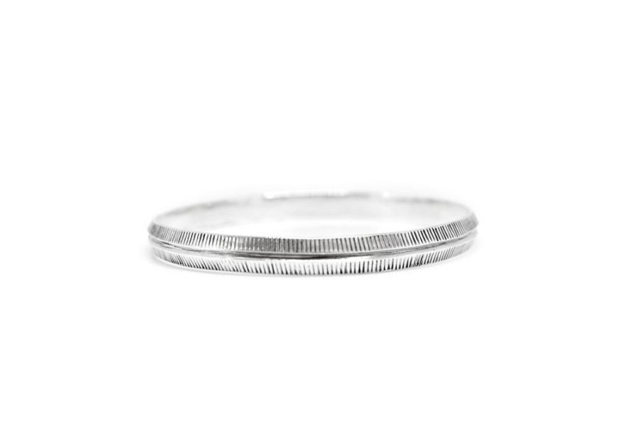 Tapered Etched Bangle