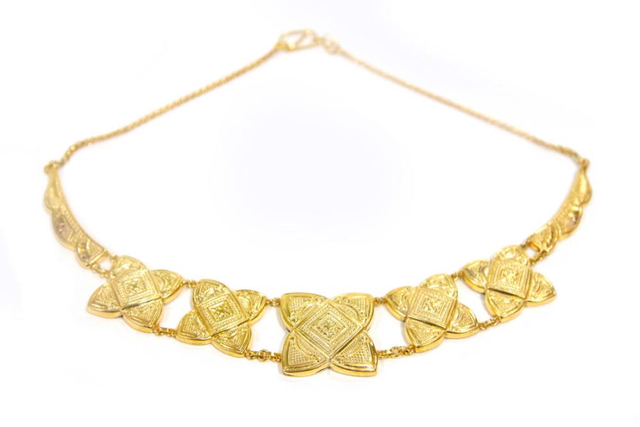Yasmeen Square Necklace Gold Plated