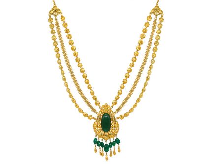 Yasmeen Three String With Agate Gold Plated